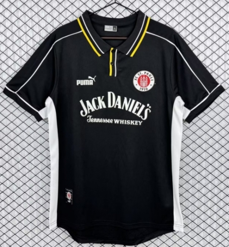 99/00 Retro Version FC St. Pauli Away Black Thailand Soccer Jersey AAA-503
