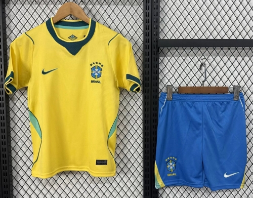 Kids 2026/27 Brazil Home Yellow Kids/Youth Soccer Uniform-507/522/530