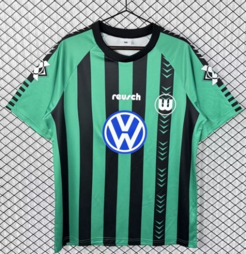 94/95 VfL Wolfsburg Away Black & Green Thailand Soccer Jersey AAA-503