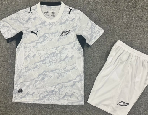 Kids 2026/27 New Zealand Gray & White Kids/Youth Soccer Uniform-1040