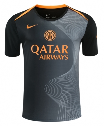 2025/26 Inter Milan Black & Gray Thailand Soccer Training Jerseys-418