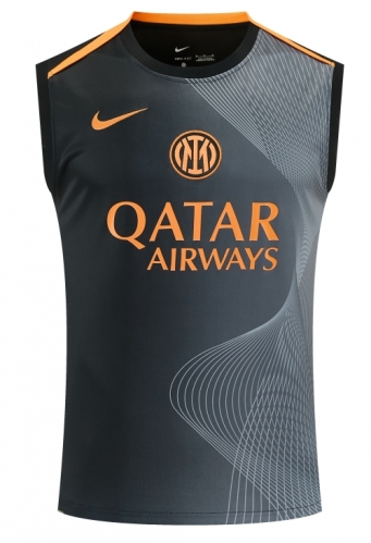 2025/26 Inter Milan Black & Gray Thailand Soccer Training Vest-418