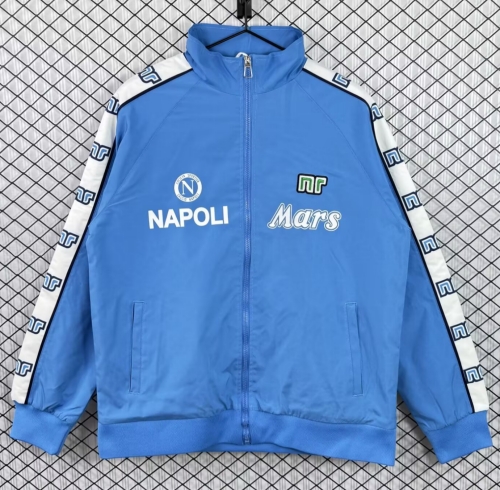 88/89 Retro Version Napoli Blue Windbreaker Hoodies Top-503