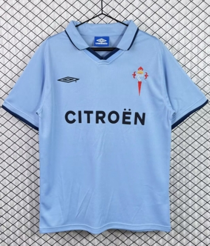 01/02 Retro Version RC Celta de Vigo Home Blue Thailand Soccer Jersey AAA-503