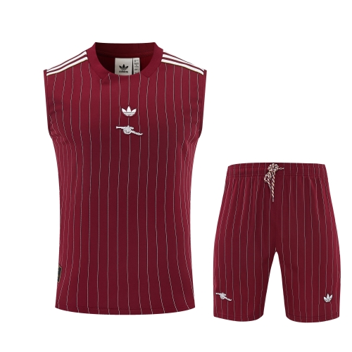 2025/26 Arsenal Red Thailand Soccer Training Vest Set-418