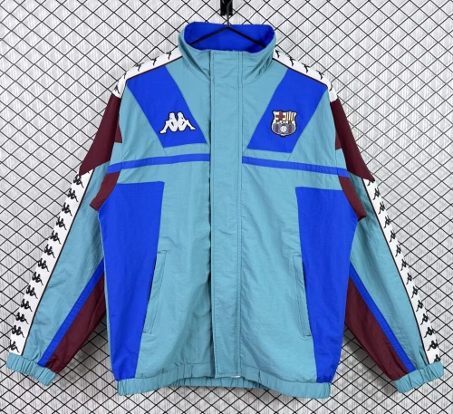 (Size S-2XL) 1967 Retro Version Barcelona Home Blue Windbreaker Hoodies Top-XH/503