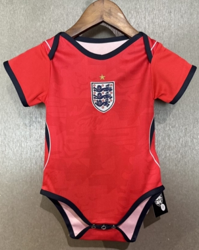 (Size 9/12 )2026/27 England Away Red Baby Soccer Uniform-308