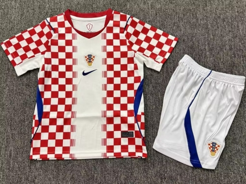 Kids 2026/27 Croatia Home White & Red Kids/Youth Soccer Uniform-123/BL/507
