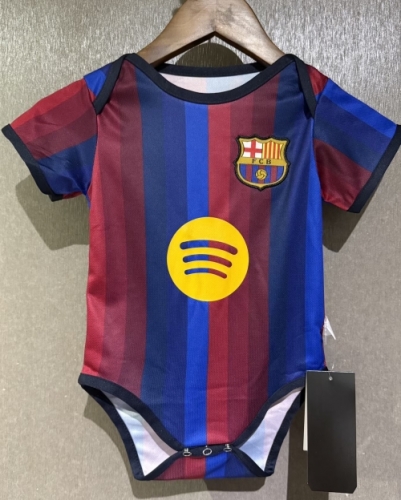 (Size 9-12) 2026/27 Barcelona Home Red & Blue Baby Soccer Uniform-308