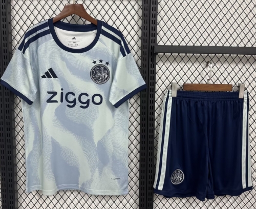 2026/27 Ajax 2nd Away Gray & Blue Soccer Uniform-WL/315
