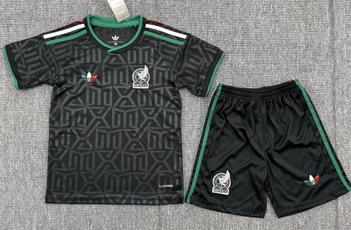 Kids 2026/27 Mexico 2nd Away Black Kids/Youth Soccer Uniform-530/507/522