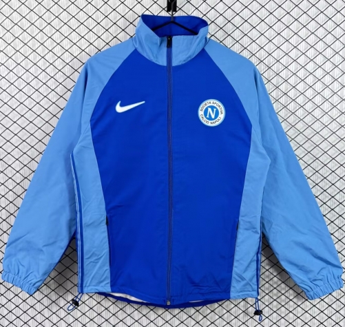 98/99 Retro Version Napoli Blue Windbreaker Hoodies Top-503