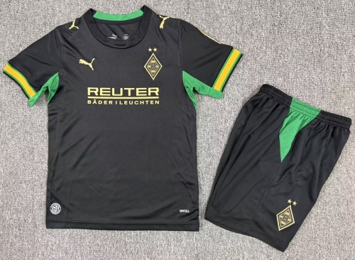 Kids 2026/27 Borussia Mönchengladbach Away Black Kids/Youth Soccer Uniform-1040/JY/208