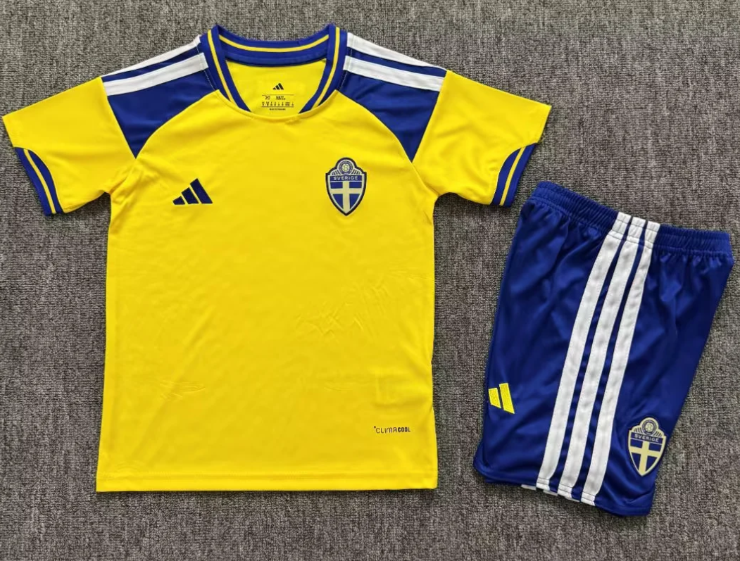 Kids 2026/27 Sweden Home Yellow Kids/Youth Soccer Uniform-522/40/JY
