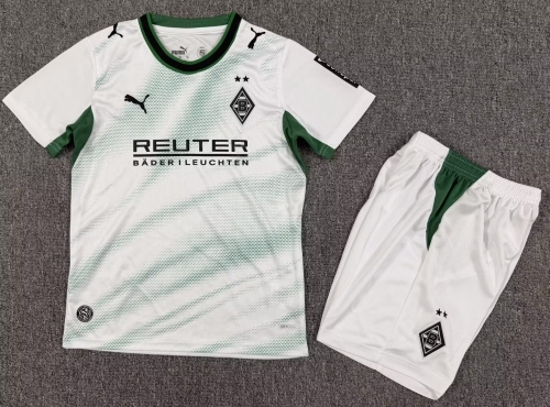 Kids 2026/27 Borussia Mönchengladbach Home White Kids/Youth Soccer Uniform-1040/BL/208