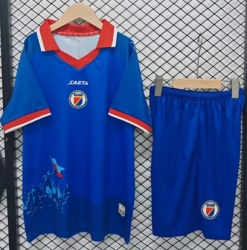 Kids 2026/27 Haiti Home Blue Kids/Youth Soccer Uniform-1030