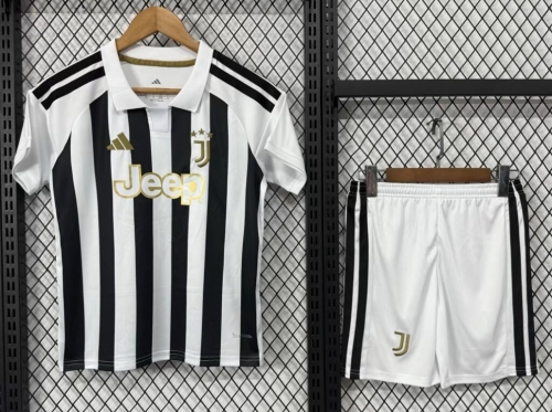 Kids 2026/27 Juventus Home Black & White Kids/Youth Soccer Uniform-530/507/522