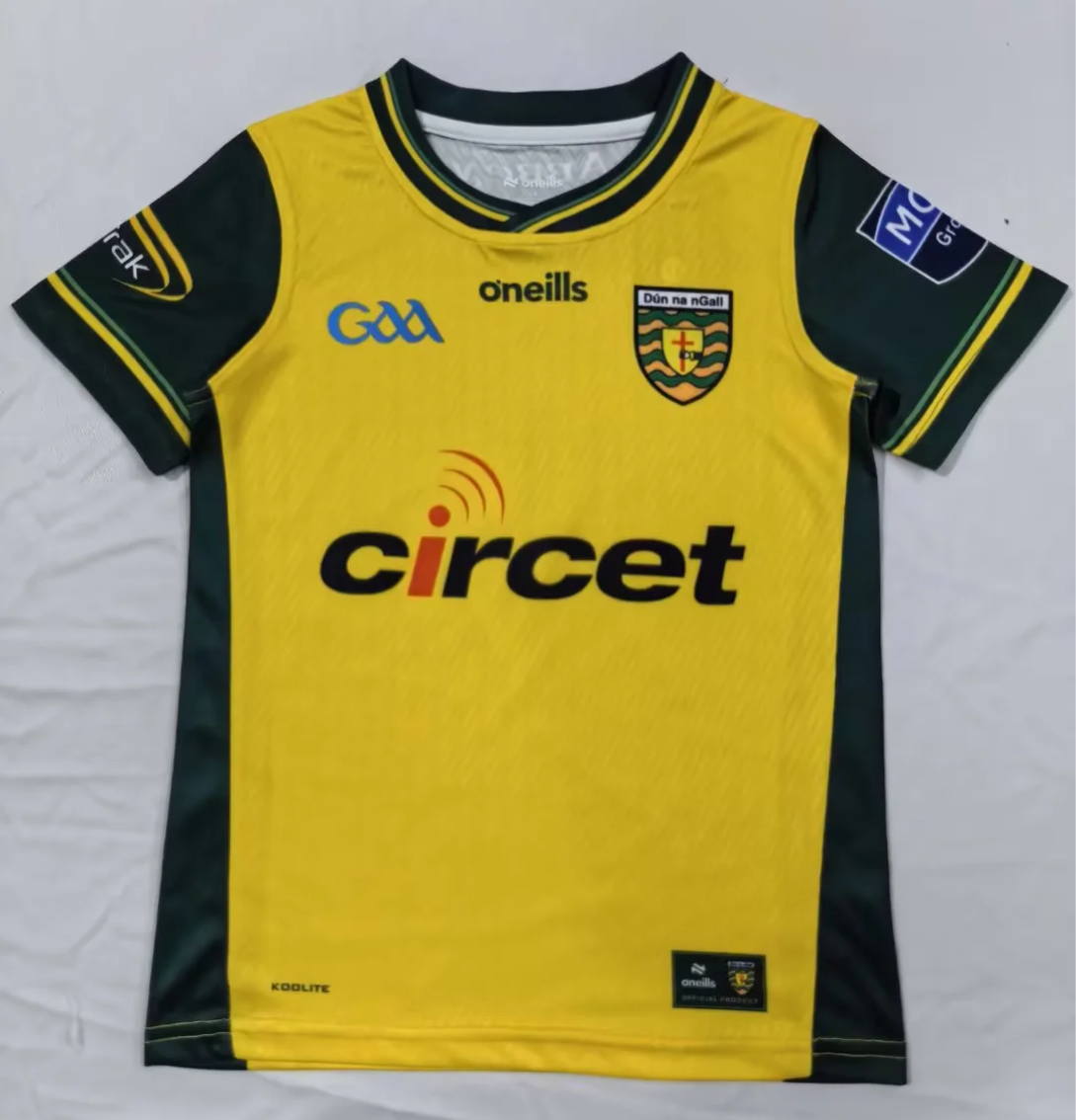 Kids 2026 GAA Season Yellow Thailand Rugby Shirts-805