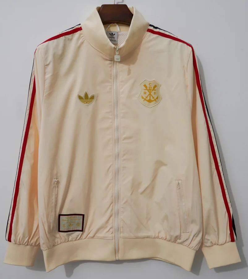 2025-26 Flamengo Rice Apricot Windbreaker Hoodies Top-66