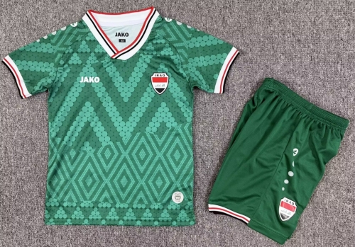 Kids 2026/27 Iraq Away Green Kids/Youth Soccer Uniform-1040