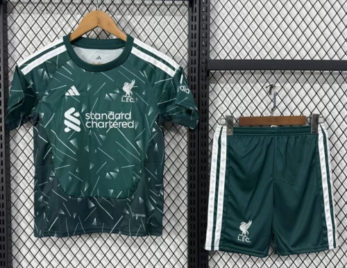 Kids 2026/27 Liverpool Goalkepeer Green Kids/Youth Thailand Soccer Uniform-BL/530