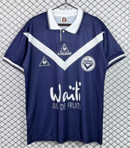 98/99 Retro Version Bordeaux Home Royal Blue Thailand Soccer Jersey-503