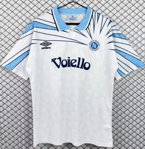 91/94 Retro Version Napoli Away White Thailand Soccer Jersey AAA-503