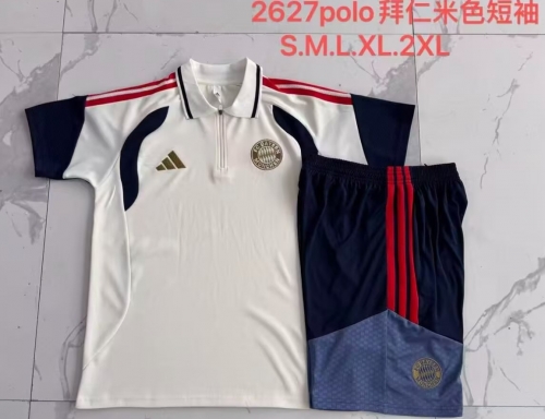 2026/27 Bayern München Rice White Thailand Polo Uniform-815