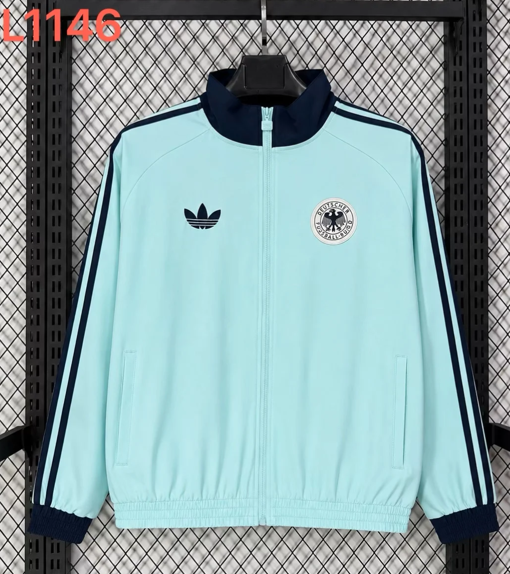2026/27 Germany Light Green Windbreaker Hoodies Top-47