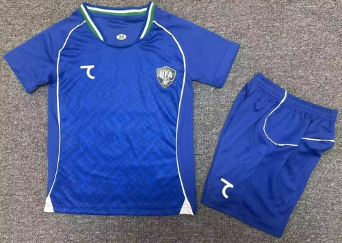 Kids 2026/27 Uzbekistan Home Blue Kids/Youth Soccer Uniform-40