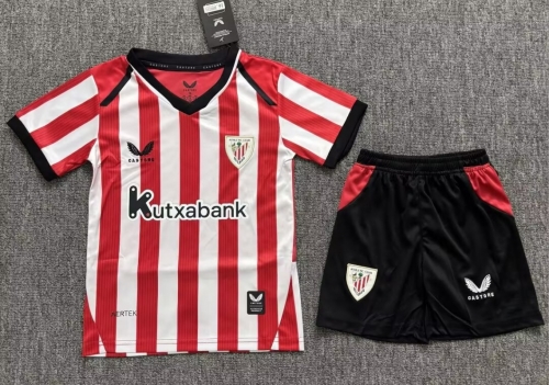 Kids 2026/27 Athletic Bilbao Home Red & White Kids/Youth Soccer Uniform-JY/522/208