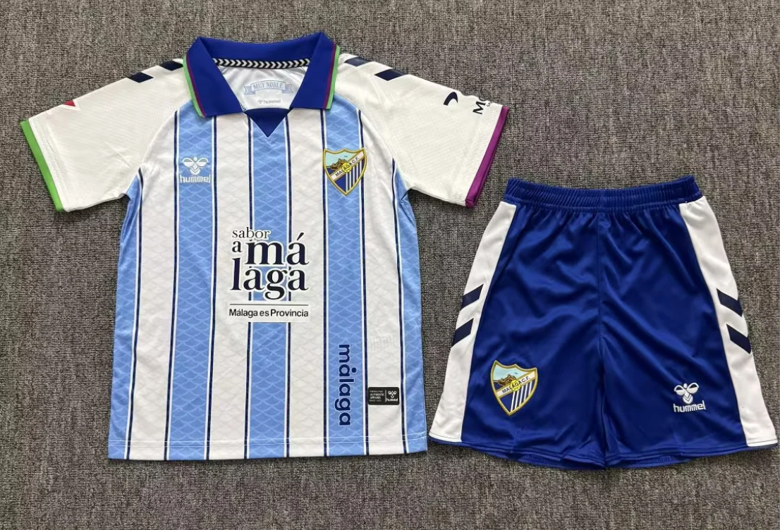 Kids 2026/27 Málaga CF Home Blue & White Kids/Youth Soccer Uniform-208/JY