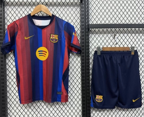 Kids 2026/27 Barcelona Home Red & Blue Kids/Youth Soccer Uniform-123/530/522