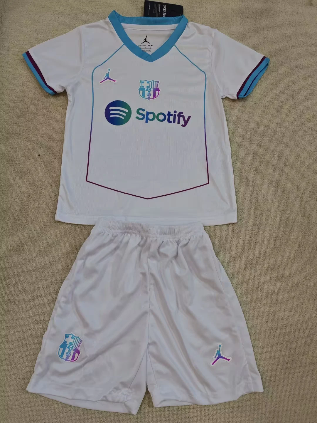 Kids 2026/27 Barcelona White Kids/Youth Soccer Uniform-507