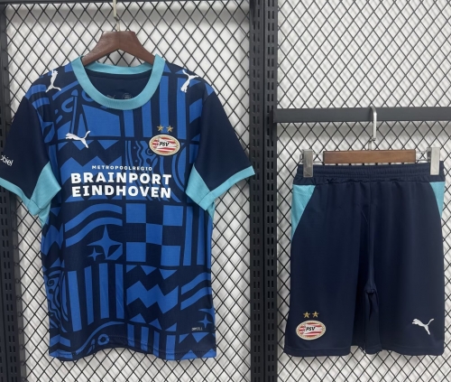 Kids 2026/27 PSV Eindhoven 2nd Away Royal Blue Kids/Youth Soccer Uniform-530/522/40/208