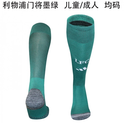 Adult & Kids 2026/27 Liverpool Goalkeeper Green Thailand Soccer Socks