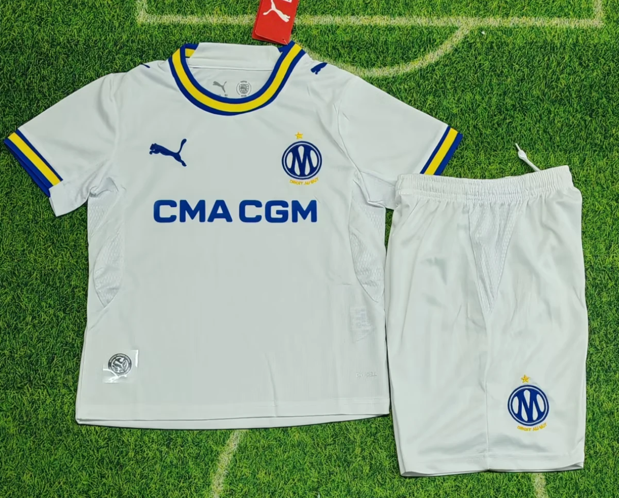 Kids 2026/27 Olympique Marseille Home White Kids/Youth Soccer Uniform-123/208
