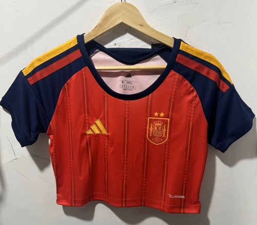 2 Star 2026/27 Spain Home Red Female Thailand Soccer Short Style Jersey-308
