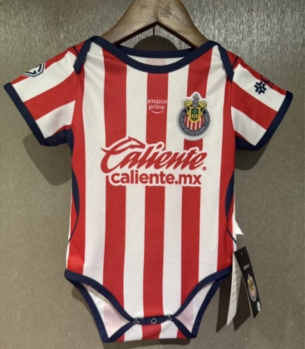 (Size 9-12) 2026/27 Deportivo Guadalajara Home Red Baby Soccer Uniform-308