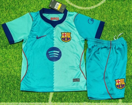 Kids 2026/27 Barcelona 2nd Away Blue Kids/Youth Soccer Uniform-522/123