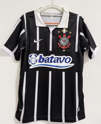 08 Retro Version Corinthians Away Black Thailand Soccer Jersey AAA-FY
