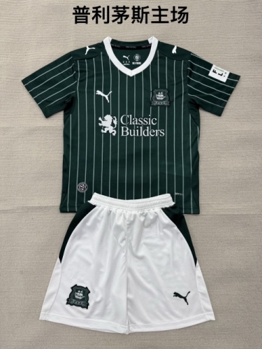 Kids 2026/27 Plymouth Argyle FC Home Green Kids/youth Soccer Uniform-208
