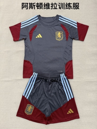 Kids 2026/27 Aston Villa Gray Kids/Youth Soccer Uniform-208