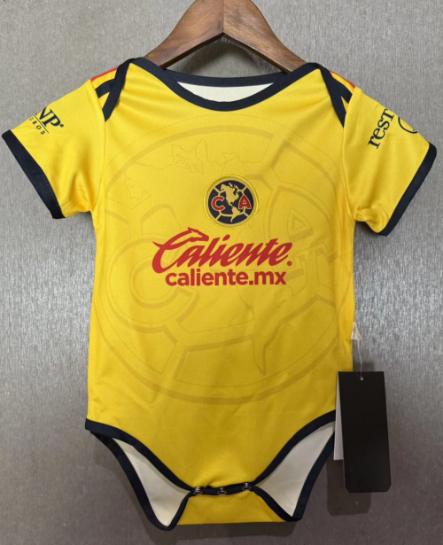 (Size 9-12) 2026/27 Club American Home Yellow Baby Soccer Uniform-308