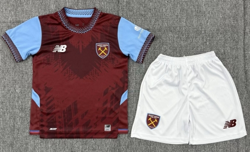 Kids 2026/27 West Ham United Home Red Kids/Youth Soccer Uniform-522/40/530/208