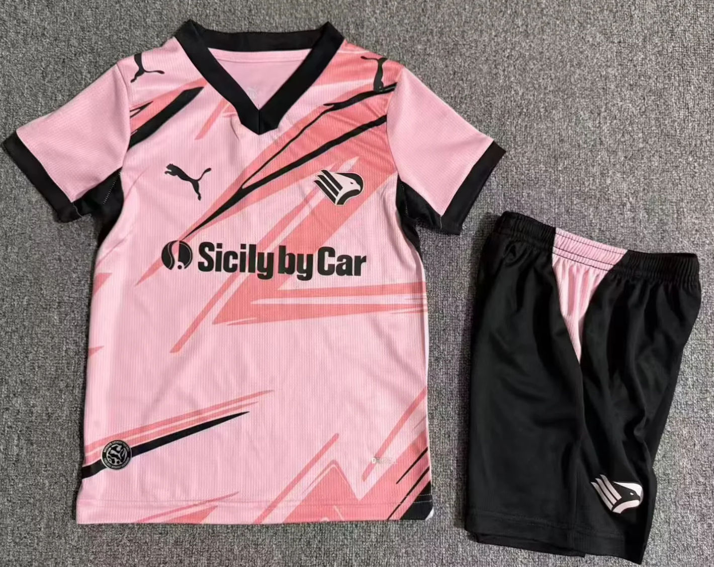 Kids 2026/27 Palermo FC Home Pink Kids/Youth Soccer Uniform-1040