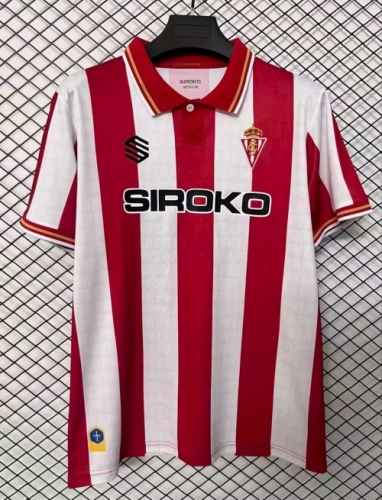 2026/27 Sporting de Gijón Home Red & White Thailand Soccer Jersey AAA-95