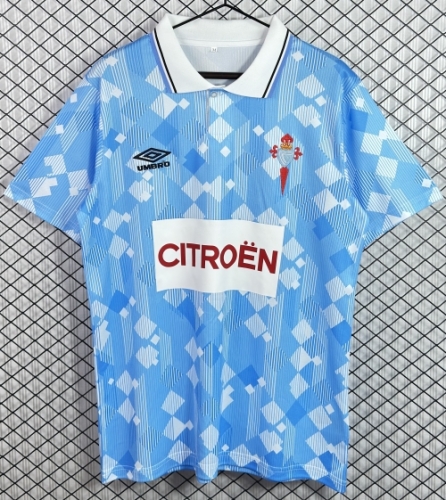 92/93 Retro Version RC Celta de Vigo Home Blue Thailand Soccer Jersey AAA-503