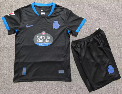 Kids 2026/27 Deportivo de La Coruña Away Black Kids/Youth Soccer Uniform-1040