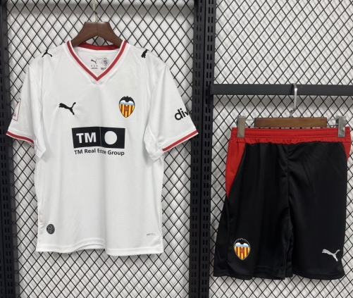 Kids 2026/27 Valencia Home White Kids/Youth Soccer Uniform-JY/530